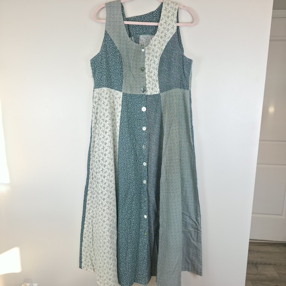 Handmade Dresses & Skirts - Handmade Large  Art-to-Wear Quilted Floral Patchwork Shabby Chic Dress.C61